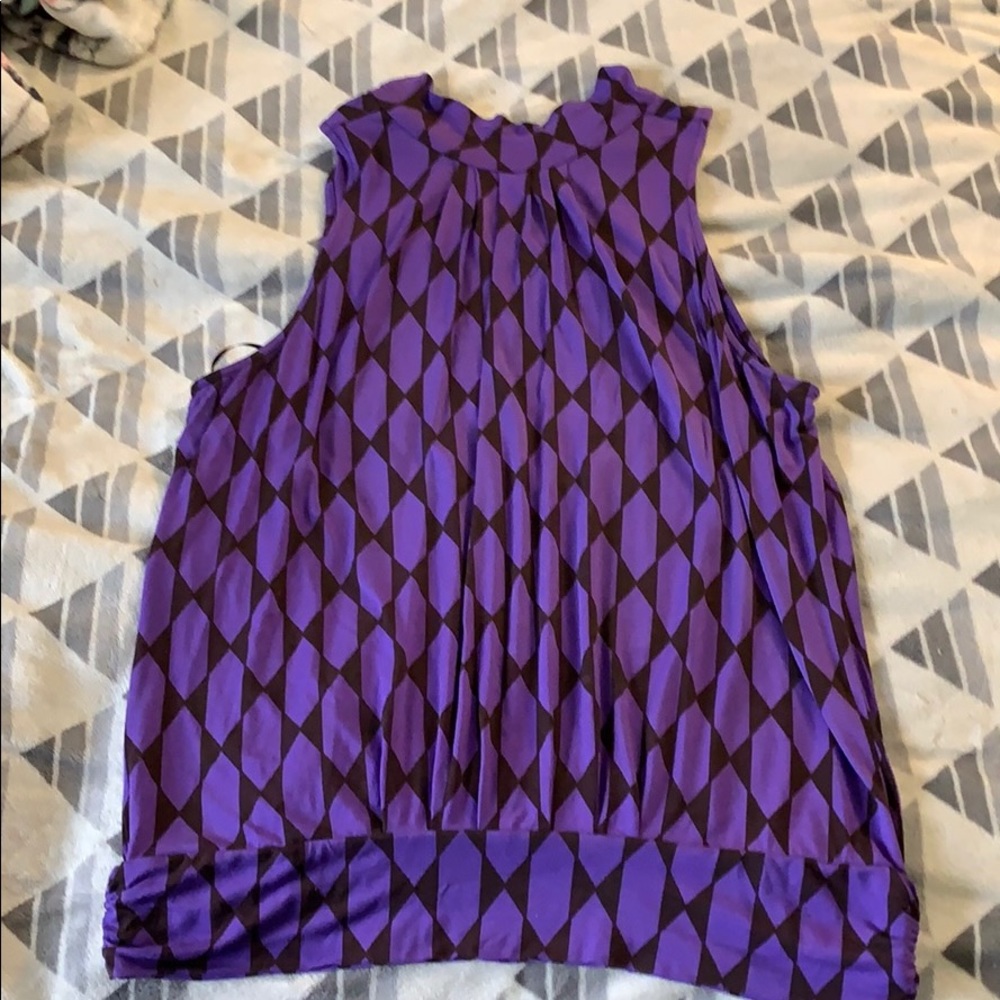 Mock neck sleeveless blouse